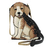 Mary Frances Regal Beagle Dog Puppy Pup Black White Special Gold Bag Handbag New