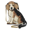 MARY FRANCES Regal Beagle Beaded Puppy Dog Crossbody Handbag Bag Doggie Pup Black New