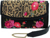 Mary Frances Gone Animal Floral Black Special Crossbody Bag Red Handbag Purse NEW