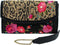 Mary Frances Gone Wild Animal Floral Black Special Crossbody Bag Red Handbag New