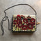 Mary Frances Poppies Red Special Flower Magnet Handbag Beaded Bag Purse Beige NEW