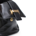 Michael Kors Marly Large Leather Shoulder Handbag Black Bag Hobo Gold Purse New