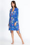 JOHNNY WAS REVIVE BLUE FLOWER SLEEP ROBE LOUNGE WEAR NEW EXTRA LARGE