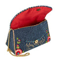 MARY FRANCES Mystic Crossbody Clutch BAG Blue Red handbag Beaded NEW