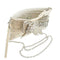 Mary Frances Cherish, Embellished 3-D Bow Crossbody Bridal Clutch White Bride Bag Handbag New