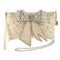Mary Frances Cherish, Embellished 3-D Bow Crossbody Bridal Clutch White Bride Bag Handbag New