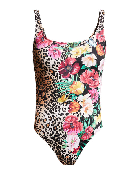 Johnny Was Sandrita One-Piece Swimsuit Floral Vibrant New