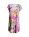 Johnny Was Goza Floral Print Cap Sleeve Dress Pink Flower XL Extra Large New
