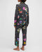 Johnny Was Zippy PJ Set Sleepwear Long Pajama Lounge Wear Black Floral XXL NEW