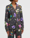 Johnny Was Zippy PJ Set Sleepwear Long Pajama Lounge Wear Black Floral XXL NEW