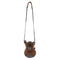 Mary Frances Open Mic Music Bag Brown Guitar Strings Acoustic Beaded Handbag New
