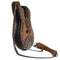 Mary Frances Open Mic Music Bag Brown Guitar Strings Acoustic Beaded Handbag New