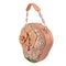 Mary Frances Pink Petals Evening Bag Beaded Floral Peach Crossbody Handbag New