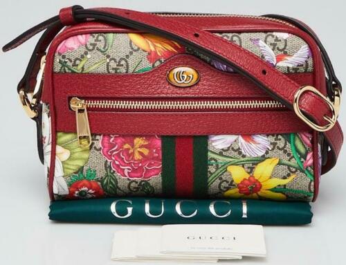 Gucci Ophidia GG Supreme Mini Crossbody Bag in Red