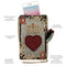 Mary Frances Queen of Hearts Card Handbag Crossbody Phone Bag Red Gold Purse NEW