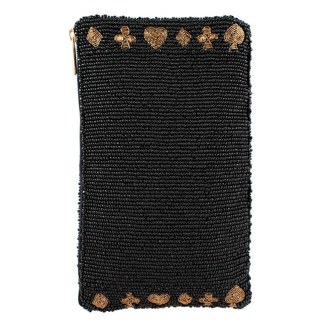 Mary Frances Roll the Dice Crossbody Golden Phone Bag Handbag New