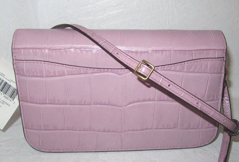 COACH Embossed Croc Hayden Crossbody Ice Purple Leather Handbag Bag C8941 New