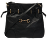 Gucci Calfskin Horsebit 1955 Messenger Leather Black Shoulder Bag Handbag Italy NEW