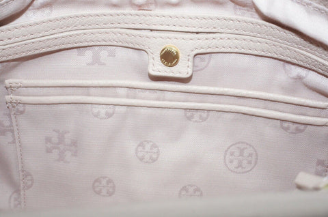 Tory Burch Beige Quilted Shoulder Bag Leather Crossbody Tori Handbag New