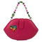 MARY FRANCES Rainbow Kisses Top Handle  LIPS RAINBOW Beige Color HANDBAG NEW