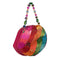 MARY FRANCES Rainbow Kisses Top Handle  LIPS RAINBOW Beige Color HANDBAG NEW