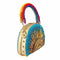Mary Frances Sunshine & Rainbow Top Beaded Crossbody Blue Handbag NEW