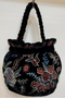 Johnny Was DENALI VELVET POUCH Small Black Embroidery Handbag Bag New
