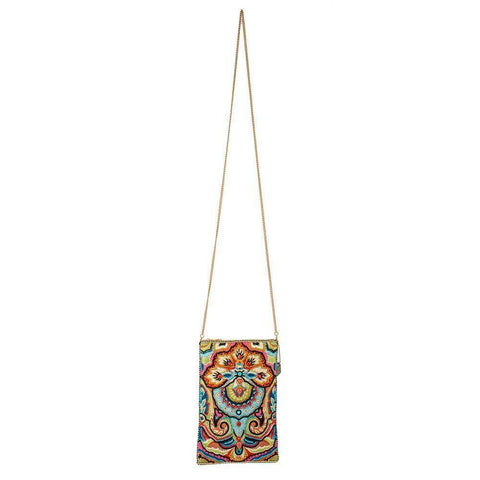 Mary Frances Party on the Patio Mini Crossbody Embroidery Purse Handbag NEW