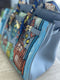 Anca Barbu Satchel XL Handle BLUE Van Gogh Room Leather Bag Handbag New