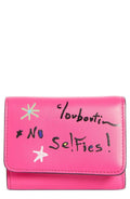 CHRISTIAN LOUBOUTIN Small Loubigaga Calfskin Leather Wallet Black No Selfies New
