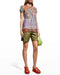 Johnny Was GIANA MESH BLOUSE Shirt Floral Purple Top Embroidery Small NEW