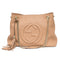 Gucci Camelia Camel Pebbled Leather Soho Shoulder Handbag Large Camel NEW