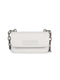 Balenciaga Gossip BB Logo Croco Embossed Leather Shoulder Bag White X Small NEW