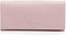 Longchamp Le Foulonne Checkbook Wallet Pink continental Leather Brown NEW