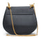 Chloe Grommet Drew Porte Epaule Black Shoulder Bag Gold Studded Velvet Handbag New