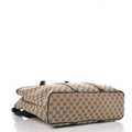 Gucci Duffle Brown Signature Guccissima Large Canvas Leather Travel New