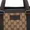 Gucci Duffle Brown Signature Guccissima Large Canvas Leather Travel New