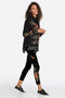 Johnny Was KEONE VELVET LEGGING Embroidery Elastic Waist Pants BLACK NEW