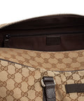 Gucci Duffle Brown Signature Guccissima Large Canvas Leather Travel 610105 NEW