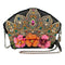 Mary Frances Princess Crossbody Crown Black Flower Jewelry Handbag NEW