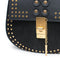 Chloe Grommet Drew Porte Epaule Black Shoulder Bag Gold Studded Velvet Handbag New
