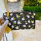 Michael Kors Jet Set Double Zip Floral Brown Multi Imported Wristlet New