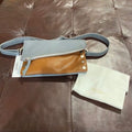 Hammitt Dillon Medium Leather Bag Purse silver Lake Gray Grey Brown Handbag NEW