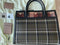 Burberry Wool Tartan Two Handle Title Green Handbag Leather Italy Bag New