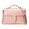 Gucci Interlocking Soft Pink 510306 light Italy Leather Handbag Bag Large New