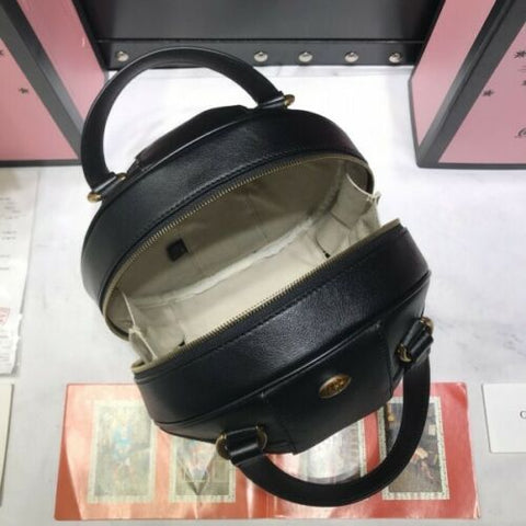 Gucci Puma Lux Energy Black Ball Zip Large Gold Round Basketball Handbag New