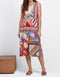 Johnny Was Rachel May Easy Fit Tank Dress Red Flowers Yellow Floral New