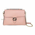 Gucci Interlocking Soft Pink 510306 light Italy Leather Handbag Bag Large New