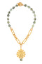 French Kande Chablis Chain Prehinite Crowning Mary Medallion Gold Plated NEW