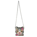 Mary Frances Cattitude Cat Grey Animal Spring Beaded Crossbody Handbag Bag New
